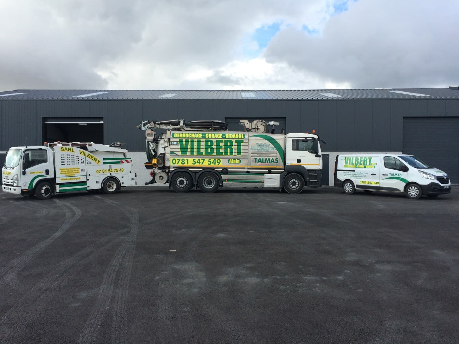 Flotte de véhicules Vilbert Hydro — camions hydrocureurs Somme